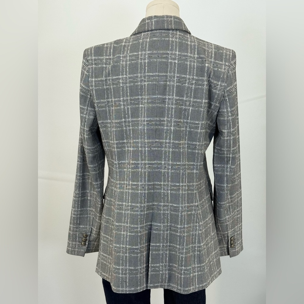 Zara Basic Collection Gray Checkered Micro Plaid … - image 5